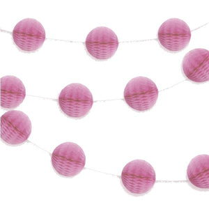 Pink Honeycomb Garland Decorations 2.1 Metres