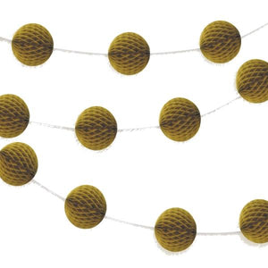 Gold Honeycomb Garland Hanging Decoration 2.1 Metres
