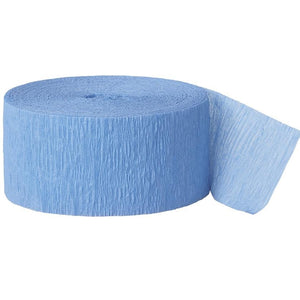Light Blue Paper Streamers: Paper Crepe Streamers 24 metres