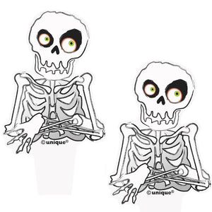 Skeleton Cake Toppers Pack of 12