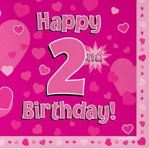 Pink Heart 2nd Birthday Party Pack: Kit with Decorations