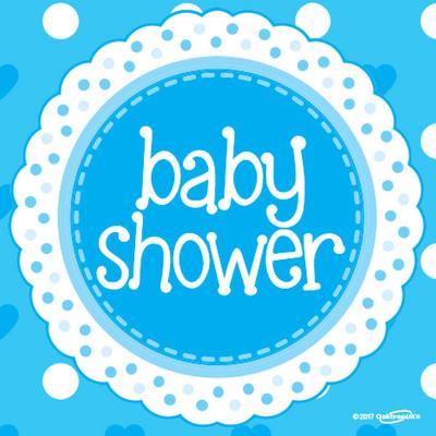 Blue Polka Dot Baby Shower Napkins Pack of 16 | Party Save Smile