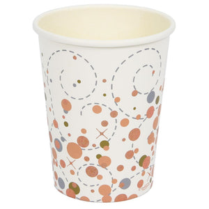 Rose Gold Confetti Party Cups Pack of 8