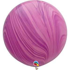Marble Pink Balloons - Superagate 30 inch Pack of 2
