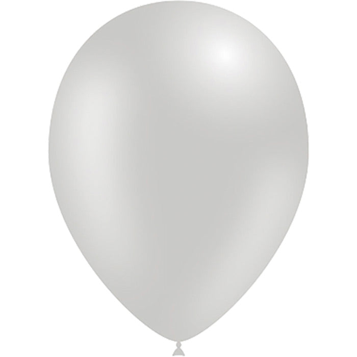 Silver Metallic Latex Balloons Decotex 5 Inch | Party Save Smile
