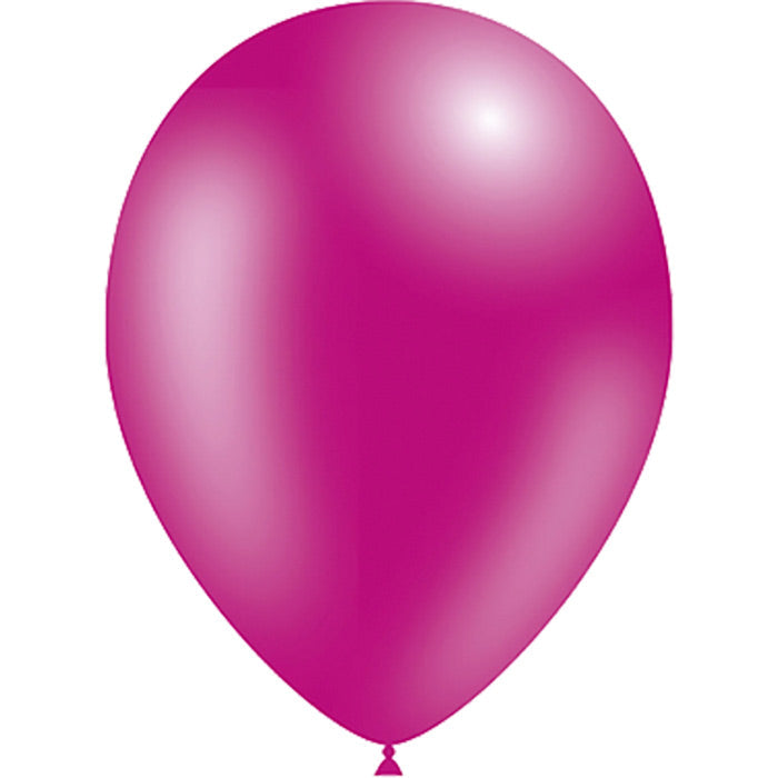 Metallic Fuchsia 5 Inch Latex Balloons: 5 Inch Decotex Decorator | Party Save Smile