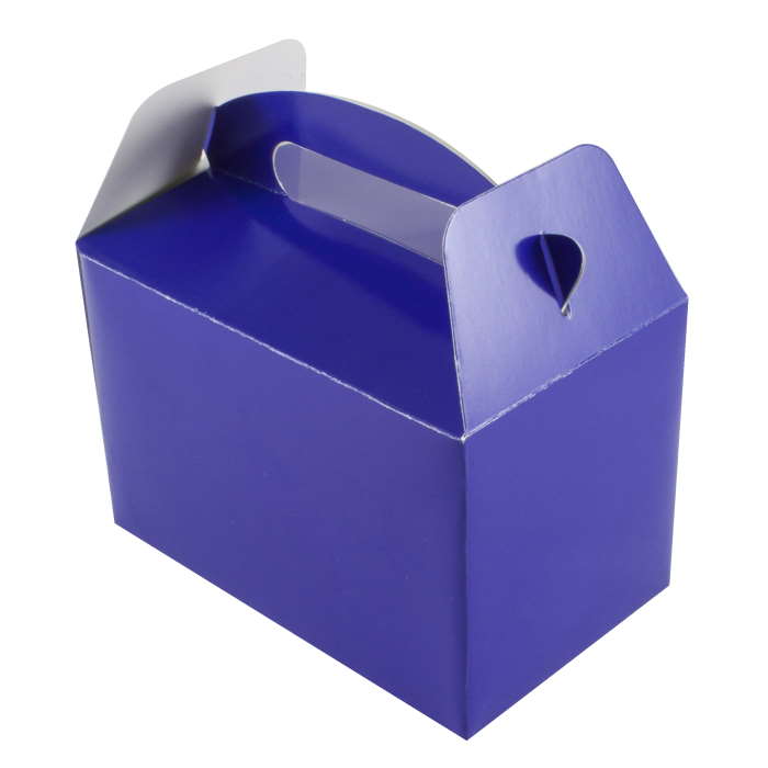 Royal Blue Lunch Party Boxes 6 Pack | Party Save Smile