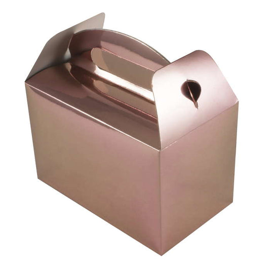 Metallic Rose Gold Party Boxes 6 Pack