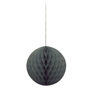 Black Honeycomb Ball Party Hanging Decorations 8 Inches