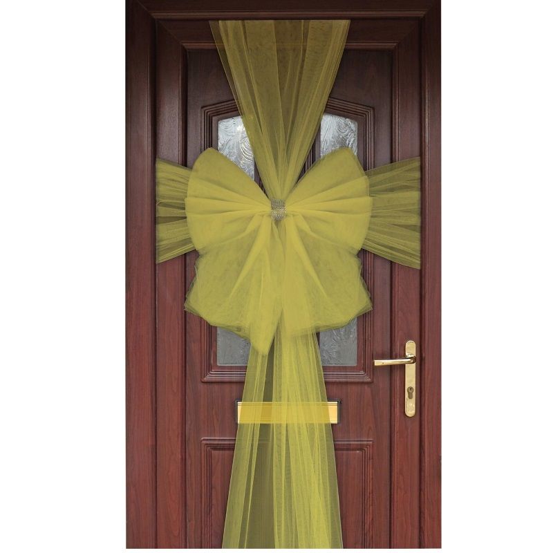 Gold Door Bow: Door Decoration | Party Save Smile