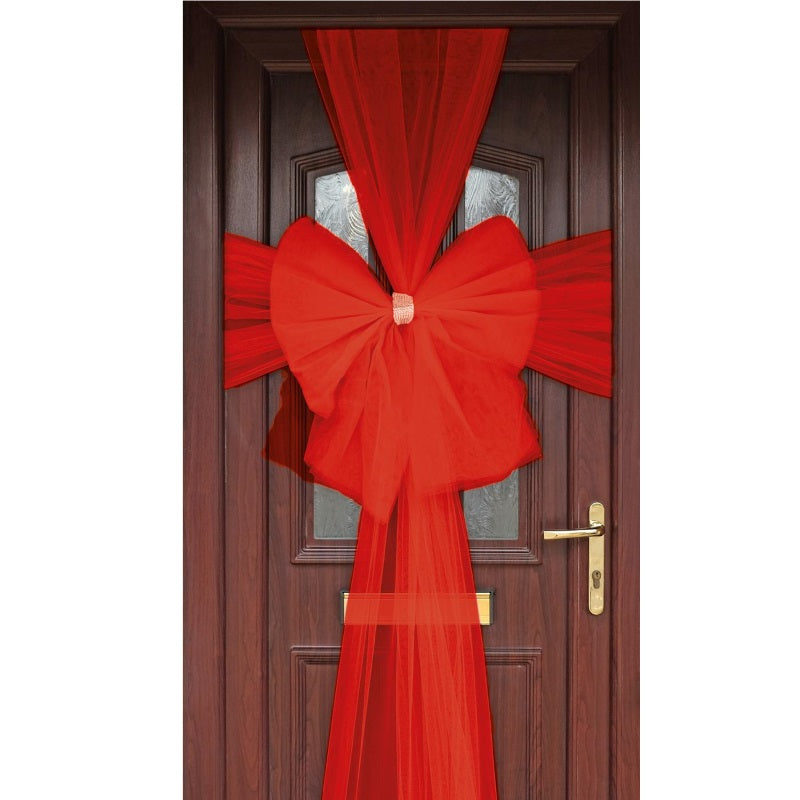 Red Bow for Door: Door Decoration | Party Save Smile