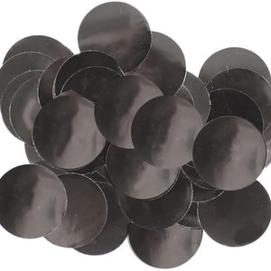 10mm Metallic Confetti Black 50 Grams