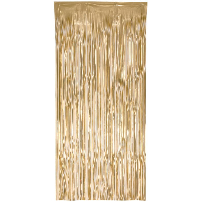 Metallic Gold Foil Door Curtain 0.9m x 2.40m | Party Save Smile