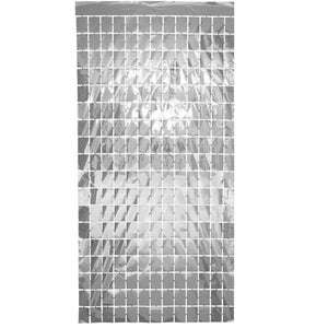 Silver Backdrop Decoration 1m x 2m