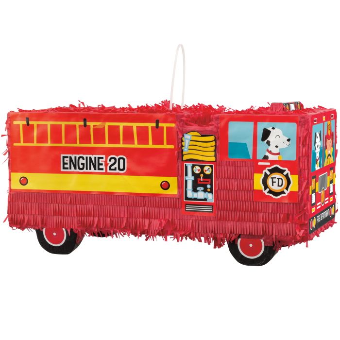 Fire Truck Pinata Party Game Decoration | Party Save Smile