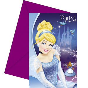 Cinderella Party Invitations Pack of 6