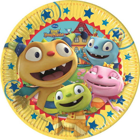 Henry Hugglemonster Party Plates Pack of 8 | Party Save Smile