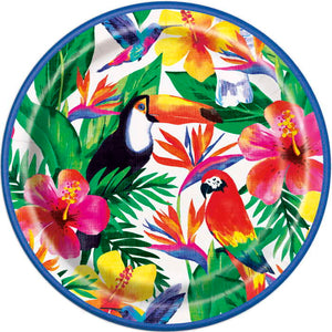 Toucan and Parrot Paper Plates Pack of 8