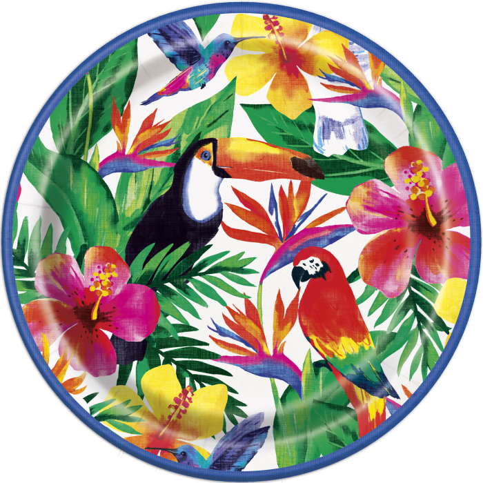 Tropical Party Tableware Kit for 8 - 48 Guests