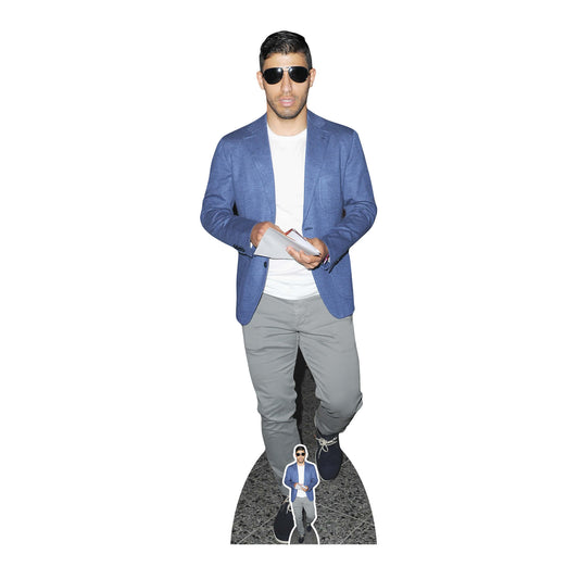 Sergio Agüero Cardboard Cut Out Height 173cm Lifesize With Mini
