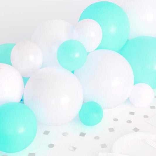 Blue White and Silver Balloon Garland | Arch Kit