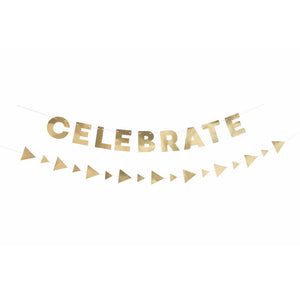 Gold Celebration Banner 2.1 Metres Pack of 2