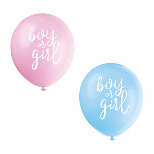 Boy or Girl Gender Reveal Latex Balloons