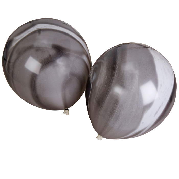 Grey Marble Party Latex Balloons Pack of 8 | Party Save Smile