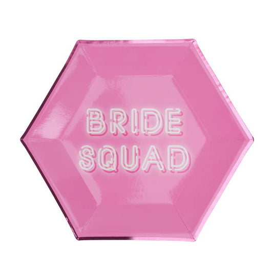 Bride Squad Hen Party Paper Plates 27cm Pack of 8 | Party Save Smile