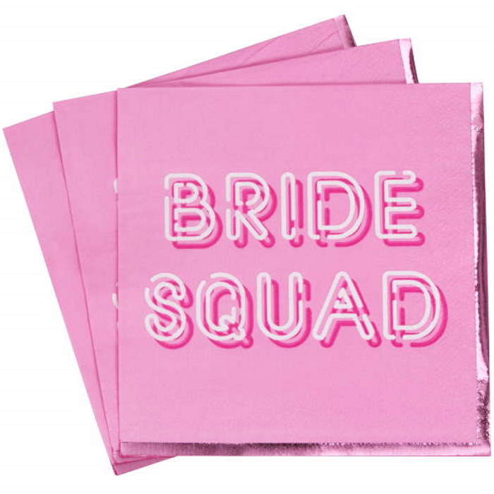 Bride Squad Hen Party Napkins Serviettes Pack of 16 | Party Save Smile
