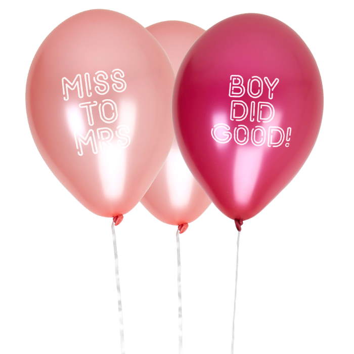 Hen Party Miss to Mrs Party Latex Balloons Pack of 8 | Party Save Smile