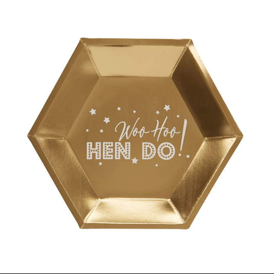 Woo Hoo Hen Do Paper Plates Pack of 8 | Party Save Smile