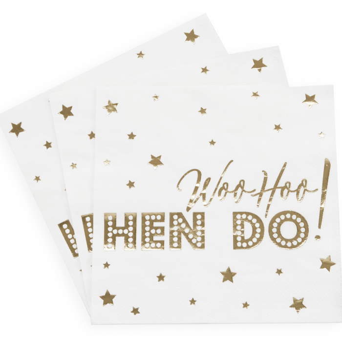 Woo Hoo Hen Party Napkins Pack of 16 Serviettes | Party Save Smile