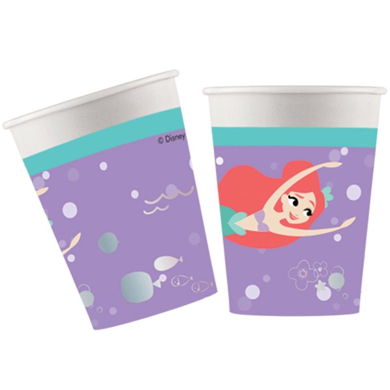 Ariel Little Mermaid Plates and Cups: Tableware Party Kit