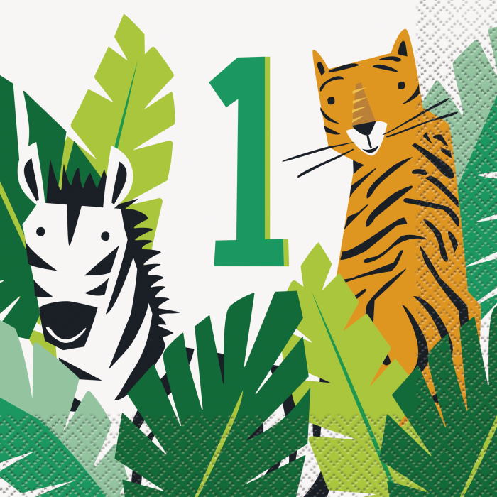 Jungle Animal 1st Birthday Party Pack & Decoration Kit
