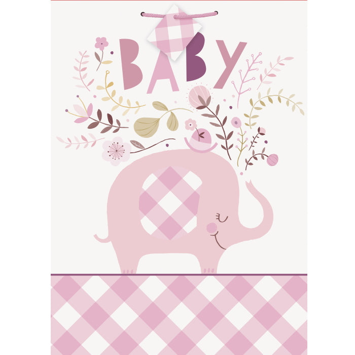 Pink Elephant Baby Shower Gift Bags | Party Save Smile