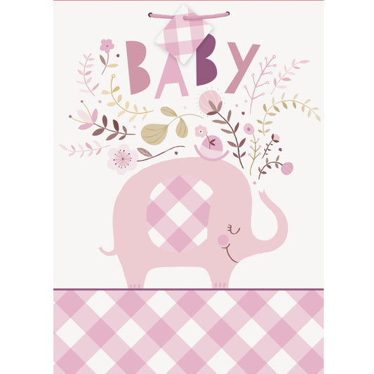 Pink Elephant Baby Shower Gift Bags | Party Save Smile