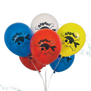 Arrgh Pirate Latex Balloons Pack of 8