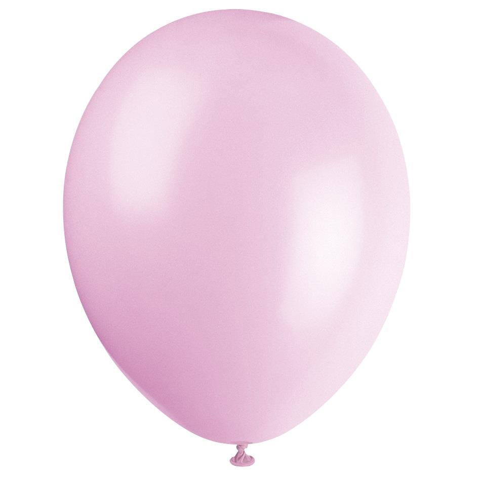 Powder Pink 12 inch Party Latex Balloons Pack of 10 | Party Save Smile