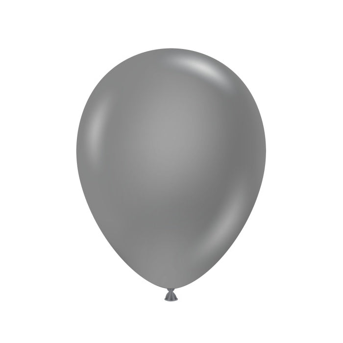 Tuftex Metallic Silver Latex Balloons 5 inches | Party Save Smile