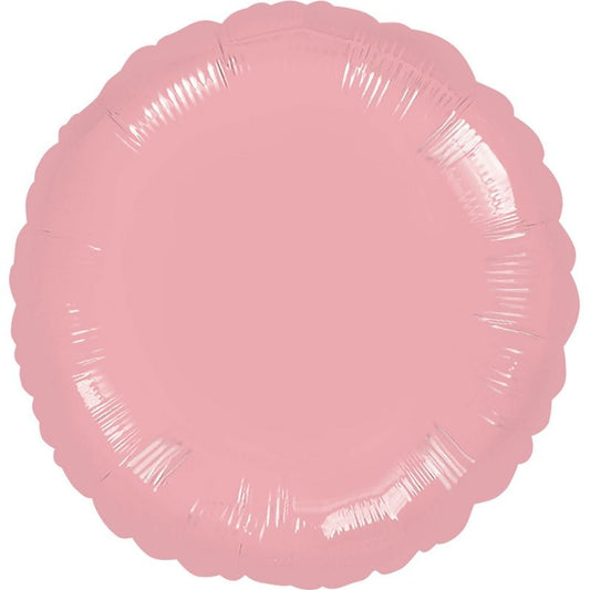 Light Pink Circle Foil Balloons - Anagram 18 Inches | Party Save Smile