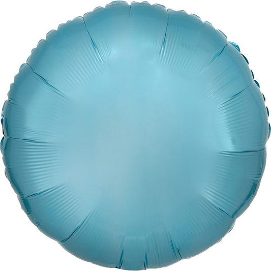 Baby Blue Circle Foil Balloon Anagram 18 inches | Party Save Smile