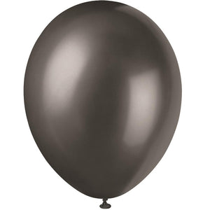 Black Pearl Latex Balloons 12 inch Pack of 8