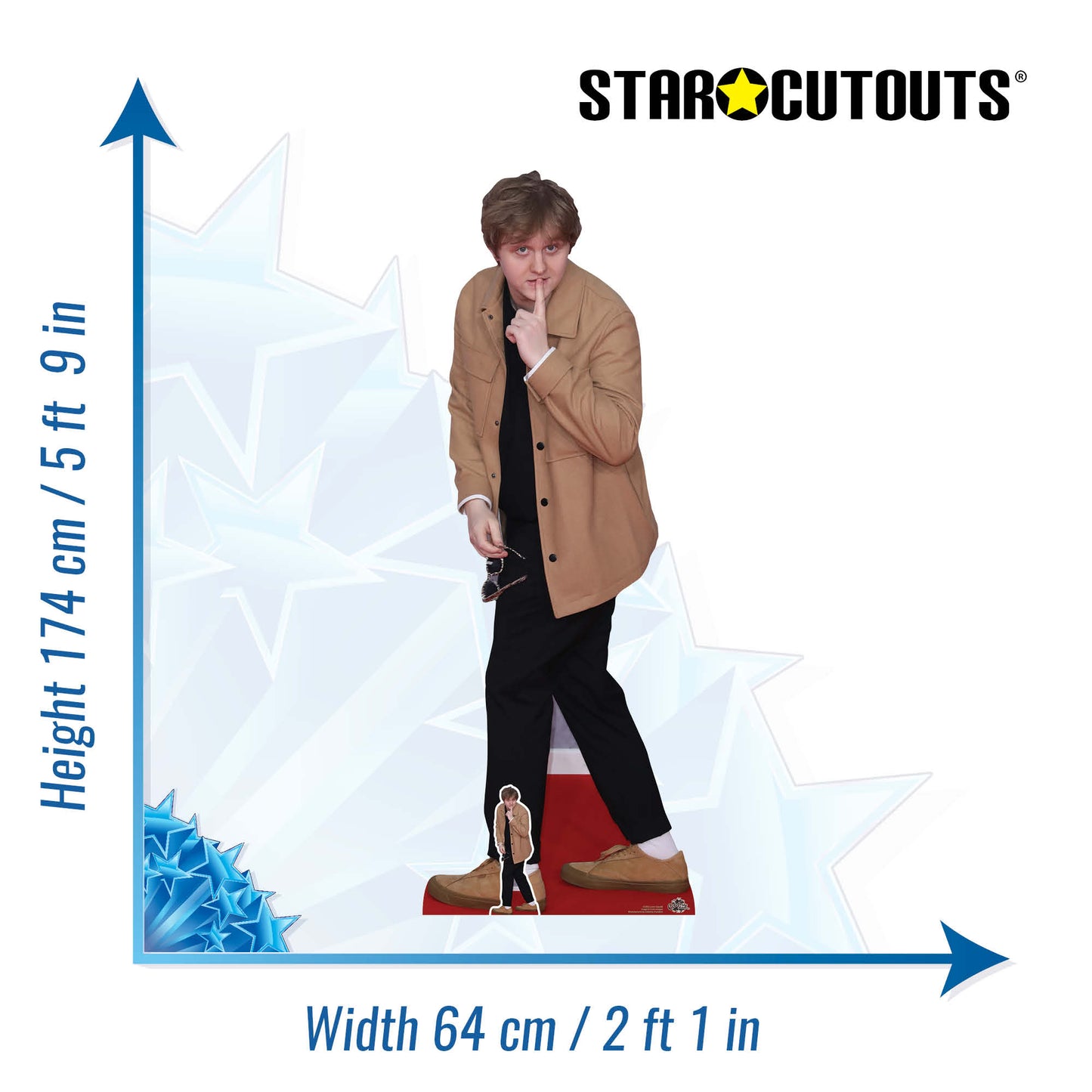 Lewis Capaldi Cardboard Cut Out Life Size Height 174cm