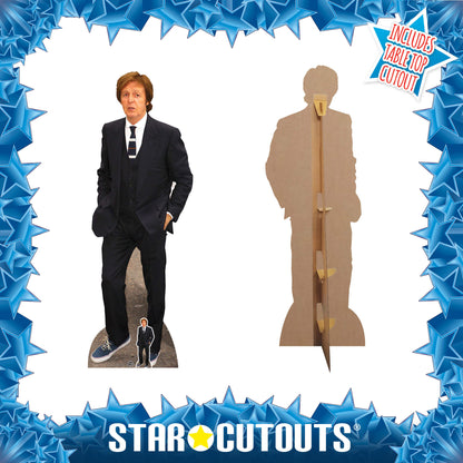 Paul McCartney Cardboard Cutout Life Size Height 182cm with Mini