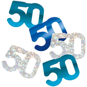 Blue and Silver 50 Confetti 14g