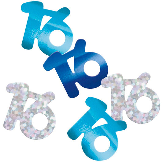 Blue and Silver 16 Confetti 14g | Party Save Smile