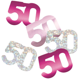 Pink and Silver 50 Confetti 14g
