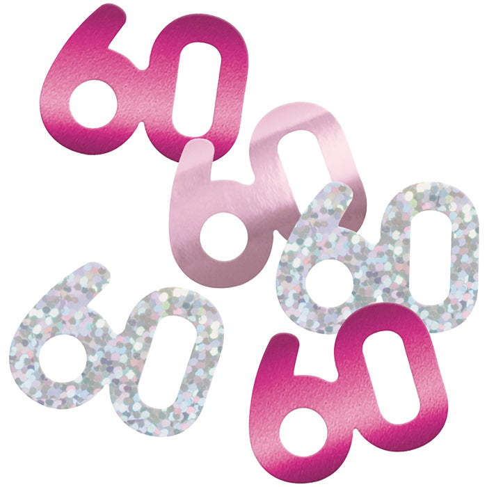 Pink and Silver 60 Confetti 14g | Party Save Smile
