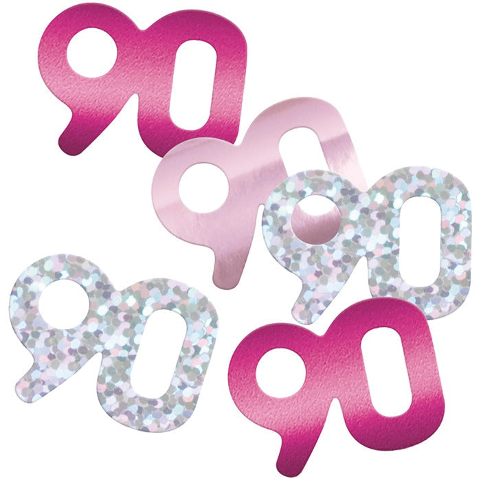 Pink and Silver 90 Confetti 14g | Party Save Smile